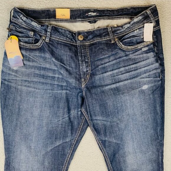 Silver Jeans Suki Ankle Slim Jeans Indigo Size 24/27 44 in NWT Curvy Fit Stretch - Picture 5 of 16